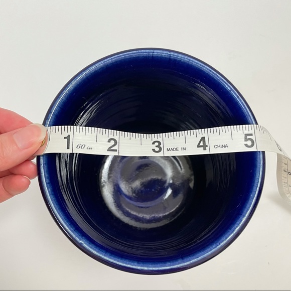 Studio Pottery Planter Signed 5”x5.25” Blue Purple - Picture 5 of 9